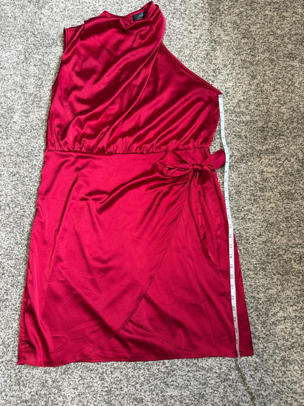 Elegant Red Satin Dress